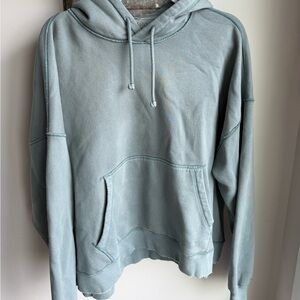 Abercrombie Essential Boxy Cropped pullover, size Large, Vintage Blue